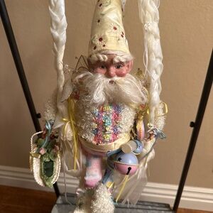 Mark Roberts Cream and Pastel Santa Figurine